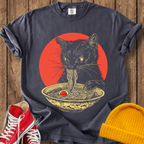 Ramen black cat T-shirt