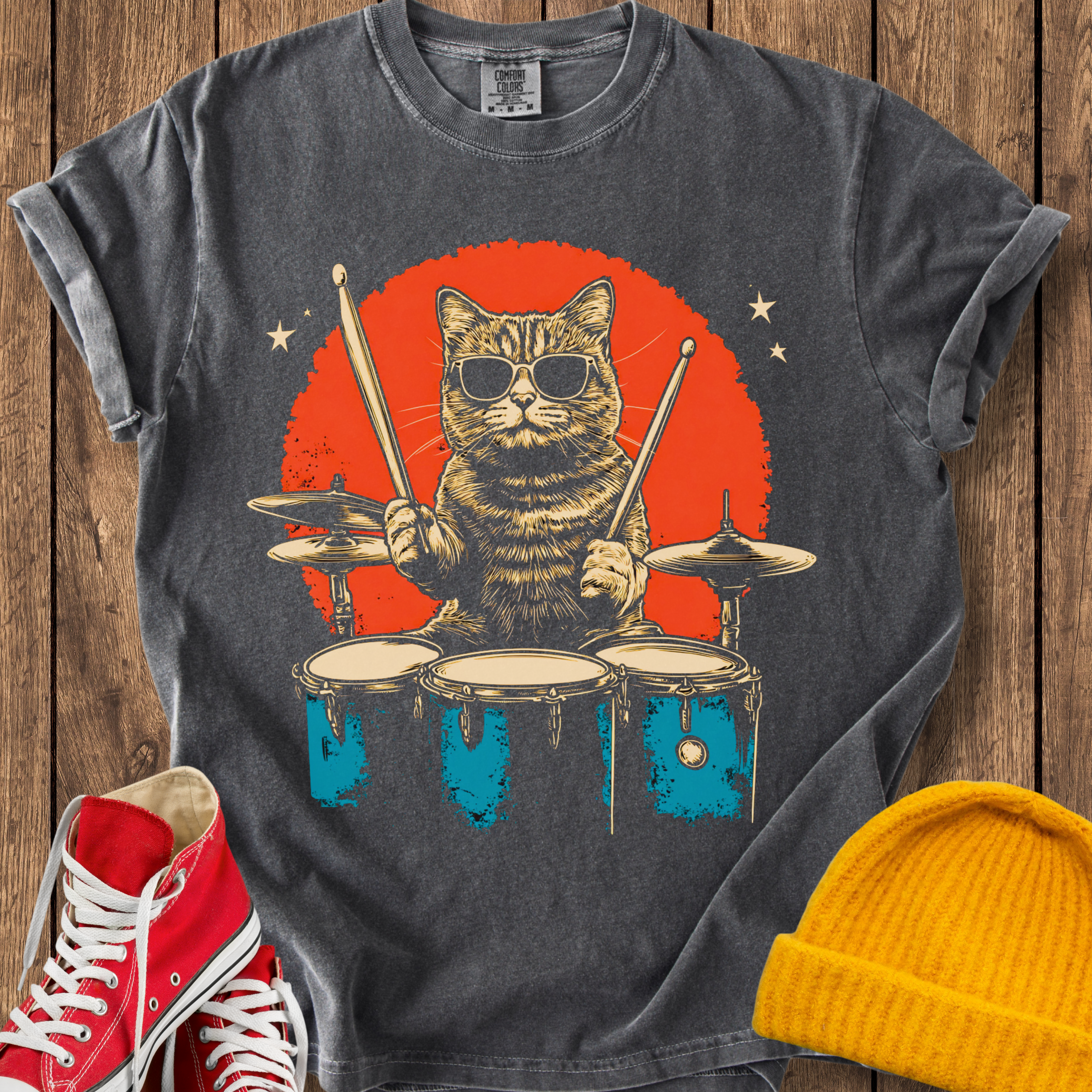 Cool Cat Drums T-shirt